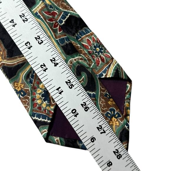Boston Trader Vtg Silk Tie Necktie Made in USA 56 x 4 Floral Abstract Retro - Picture 3 of 5